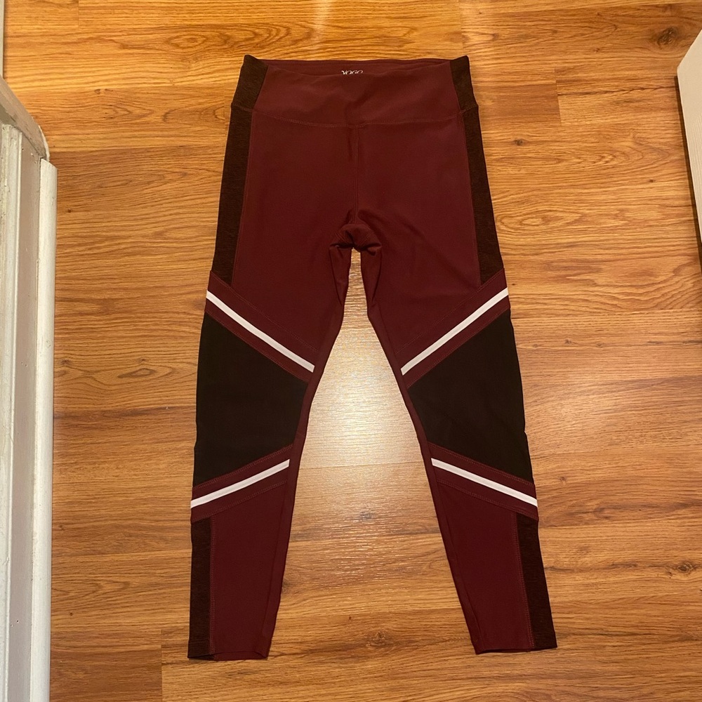 Burgundy Leggings with mesh